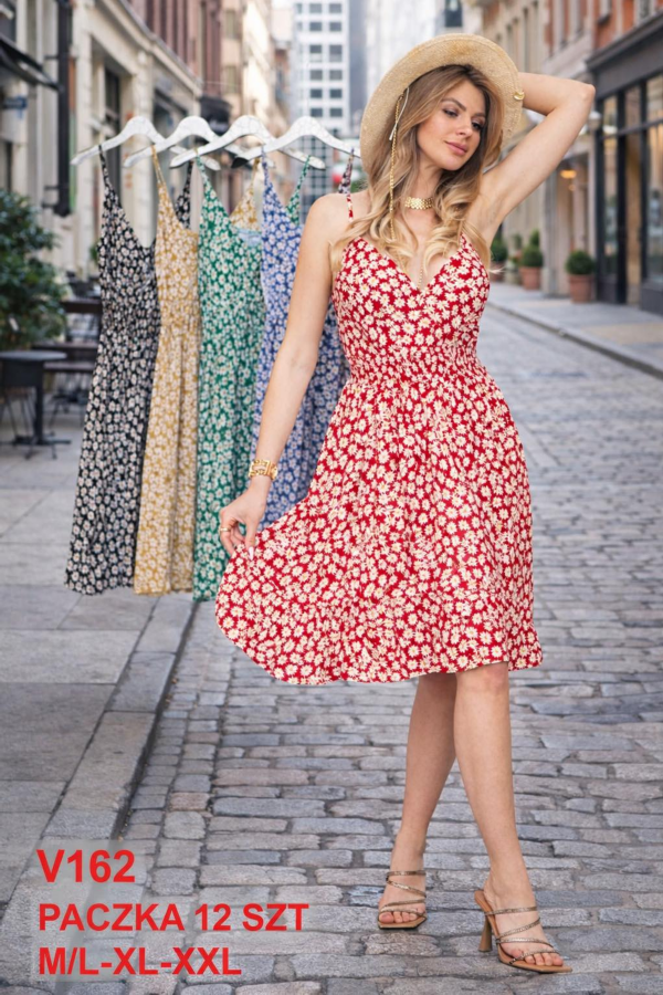 Sukienki damskie Roz M-2XL, Mix Kolor .Paczka 12 szt